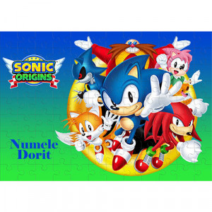 Puzzle personalizat Sonic cu Numele dorit