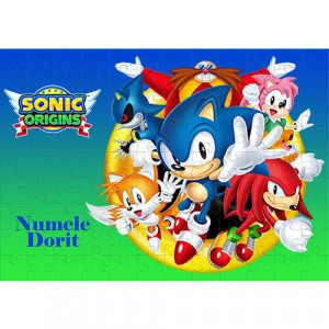 Puzzle personalizat Sonic cu Numele dorit