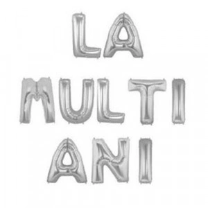 Set baloane, La multi ani! Argintiu