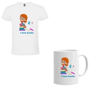 Set Cana si Tricou pentru iubitorii de carti