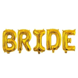 Baloane litere Bride- Gold