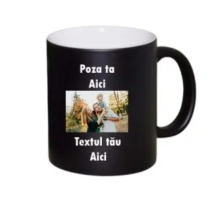 Cana Termosensibila cu interior alb Personalizata cu poza si text