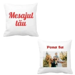 Perna personalizata cu poza ta pe fata si mesajul dorit pe spate