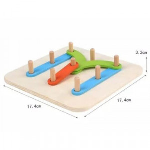 Puzzle lemn, 27 Piese Litere, Cifre si Forme
