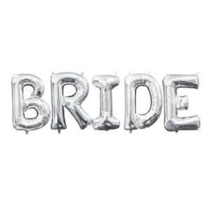 Baloane litere Bride- Silver