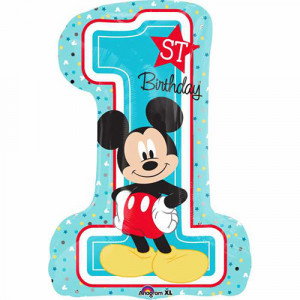 Cifra 1 Mickey Mouse - Prima Aniversare 75 cm