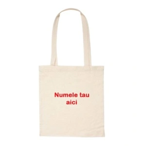 Sacosa personalizata cu numele dorit