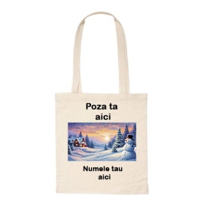Sacosa personalizata cu poza si numele dorit