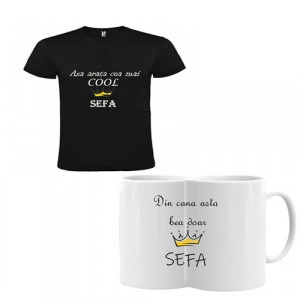 Set Tricou si Cana pentru Cea mai Cool Sefa