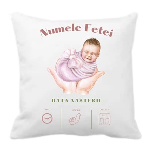 Amintiri din Prima Zi – Perna Personalizata Fata