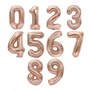 Baloane Cifre 100 cm Rose Gold