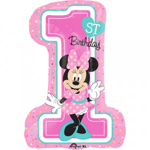 Cifra 1 Minnie Mouse - Prima Aniversare 75 cm