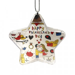 Glob in forma de stea personalizat cu doua poze
