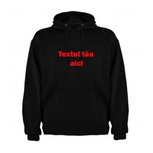 Hanorac Negru personalizat cu textul dorit