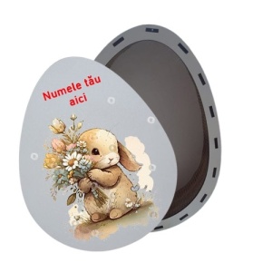 Ou Kinder Iepure- personalizat cu numele dorit