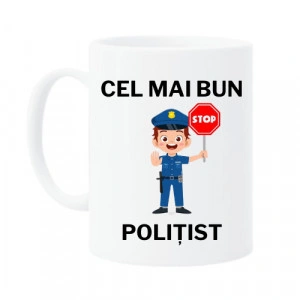 Cana personalizata pentru cel mai bun politist