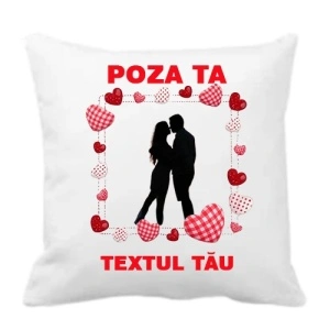 Perna patrata personalizata – Inimioare si amintiri speciale