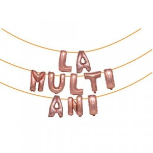 Set baloane: La multi ani! Culoare – Rose Gold