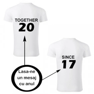 Set Tricouri personalizate aniversare pentru cuplu
