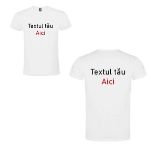 Tricou personalizat pentru copii cu textul tau fata si spate