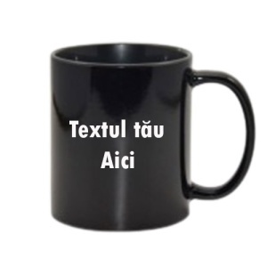 Cana Termosensibila neagra Personalizata cu text