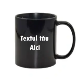 Cana Termosensibila neagra Personalizata cu text