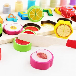 Joc Montessori cu cifre si fructe