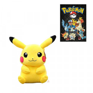 Jucarie din plus Pikachu si puzzle pokemon