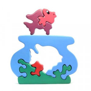 Puzzle din lemn Acvariu 5 piese