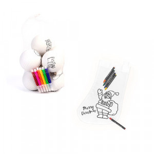 Set Glob si Ciorap: Colorați Magia Crăciunului