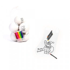Set Glob si Ciorap: Colorati Magia Craciunului