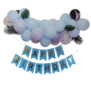 Aranjament Happy Birthday cu frunze