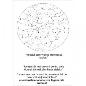 Tablou Harta Stelelor Personalizat A4