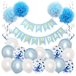 Aranjament Happy Birthday- Albastru