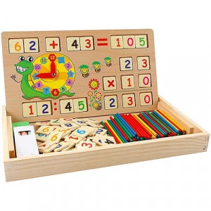 Joc multifunctional pentru invatat din lemn