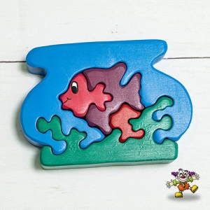 Puzzle din lemn Acvariu 5 piese