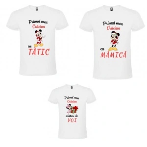 Set de tricouri personalizate tematica de Craciun Minnie
