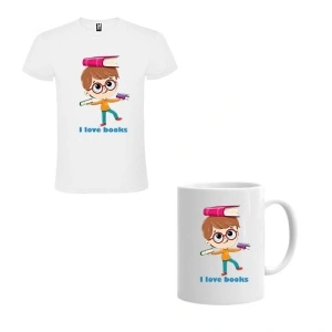 Tricou I Love Books si Cana