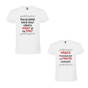 Tricouri personalizate pentru nasi si fini