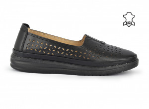 Kožne ženske espadrile 2571CR crne - Img 2