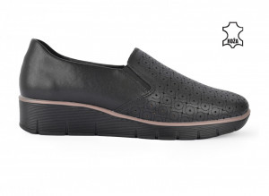 Kožne ženske espadrile 2652CR crne - Img 2