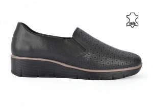 Kožne ženske espadrile 2652CR crne - Img 2
