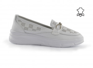 Kožne ženske espadrile 2789BL bele - Img 2