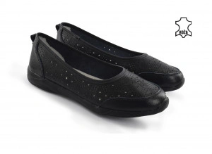 Kožne ženske espadrile 2954CR crne