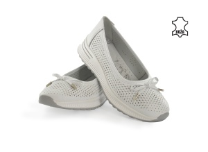 Kožne ženske espadrile 4135BL bele - Img 3