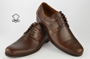 Kožne elegantne muške cipele 418-B braon - Img 4