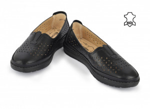 Kožne ženske espadrile 2571CR crne - Img 3