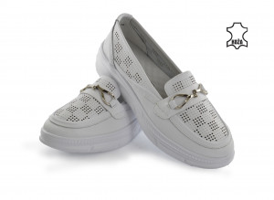 Kožne ženske espadrile 2789BL bele - Img 3
