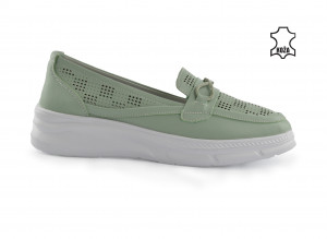 Kožne ženske espadrile 2789ZL zelene - Img 2