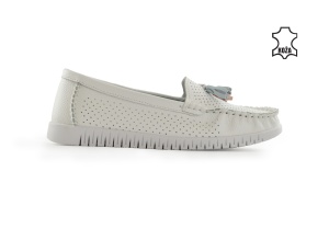 Kožne ženske espadrile 5372BL bele - Img 2